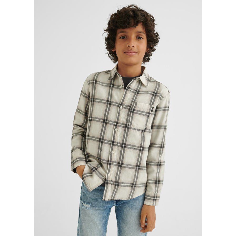 Nukutavake L/S Plaid Shirt _Grey 7166 - 92 - NorthBoys