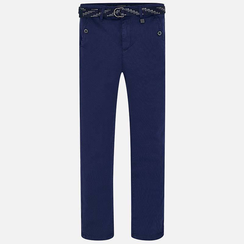 Nukutavake Pique Slim Fit Blue or Beige Pants with Belt 6510 - NorthBoys