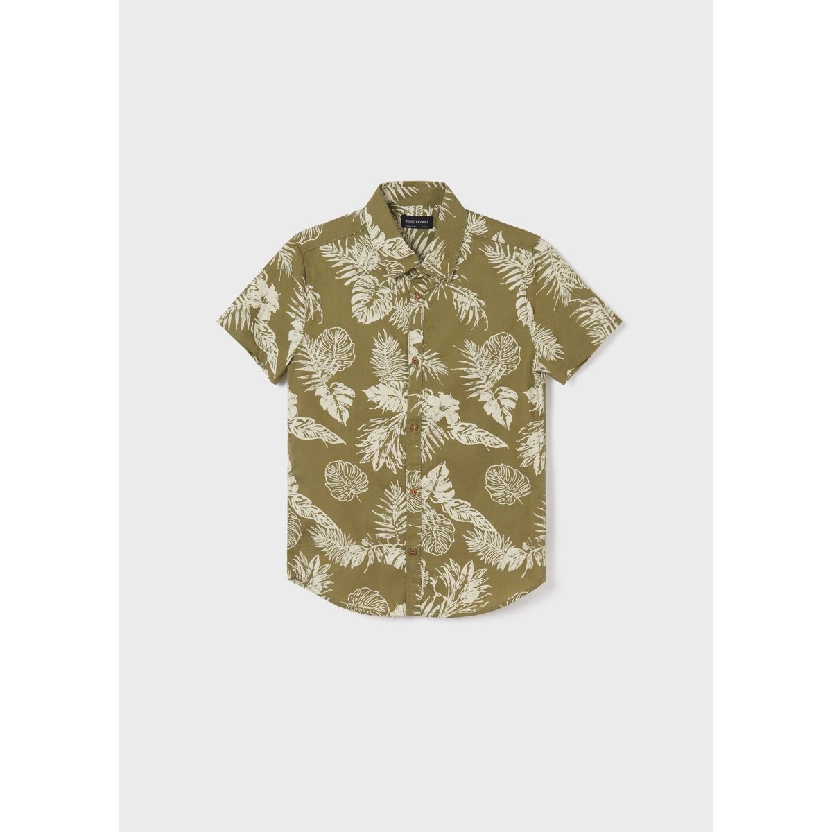 Nukutavake S/S Dress Shirt w/Leaf _Green 6113 - 72 - NorthBoys
