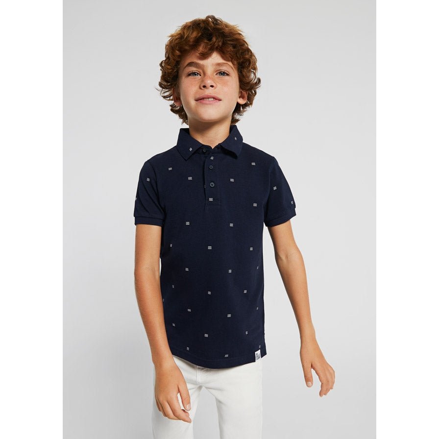 Nukutavake Short Sleeve Polo w/Wave Pattern _Navy 6108 - 15 - NorthBoys