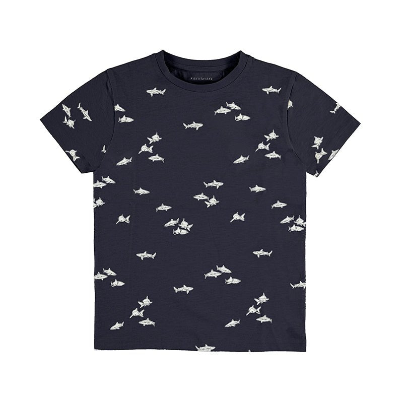 Nukutavake T-Shirt w/Fish Print _Navy 6012 - 23 - NorthBoys