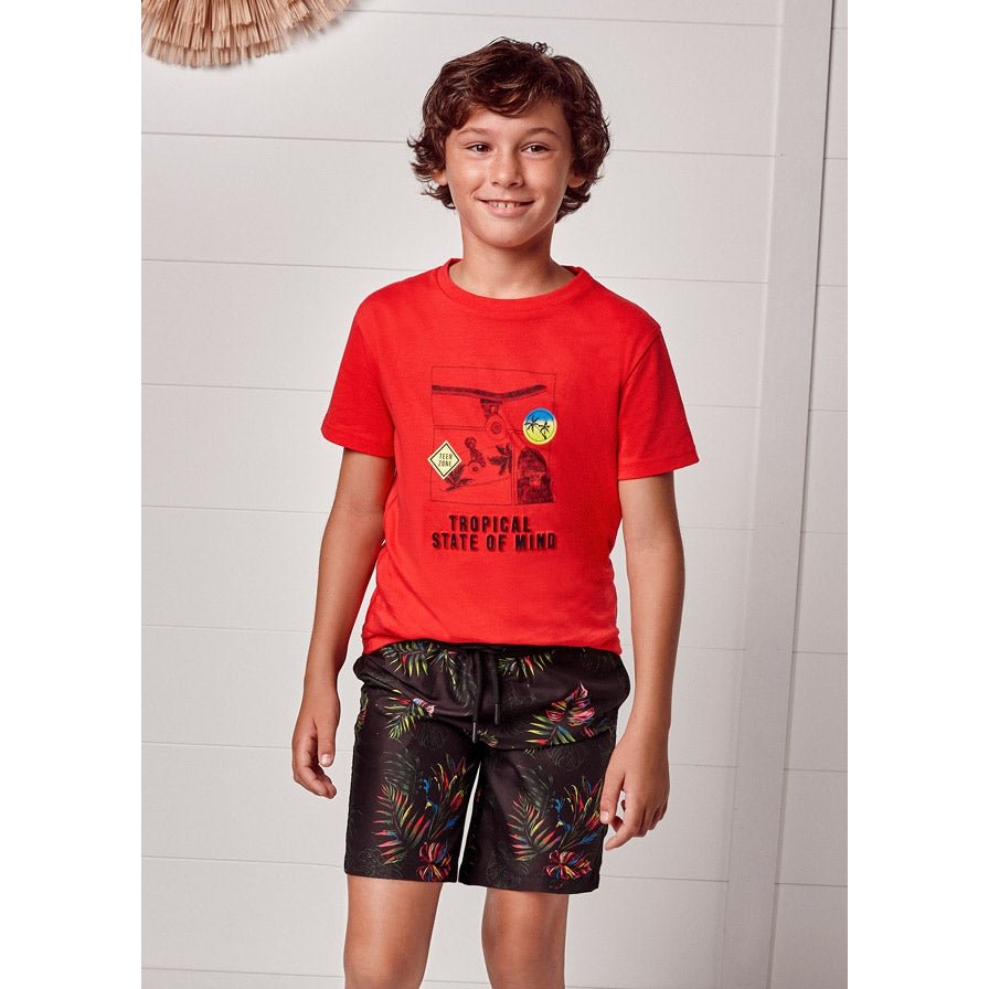 Nukutavake Tropic Print Swim Shorts _Black 6647 - 10 - NorthBoys