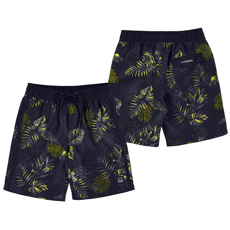 Nukutavake Tropic Print Swim Shorts _Navy 6647 - 11 - NorthBoys