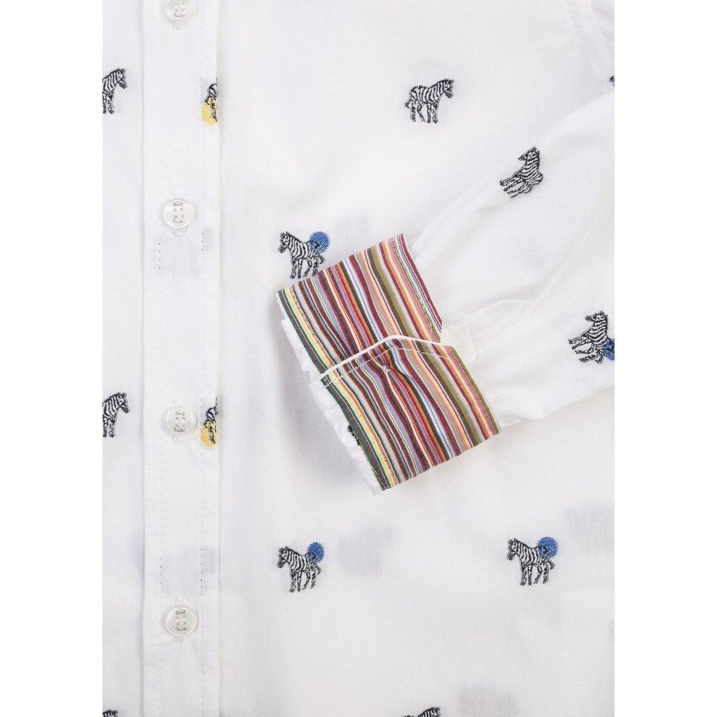Paul Smith Jr Boys Dress Zebra Motif Shirt 192 5P12552 - NorthBoys