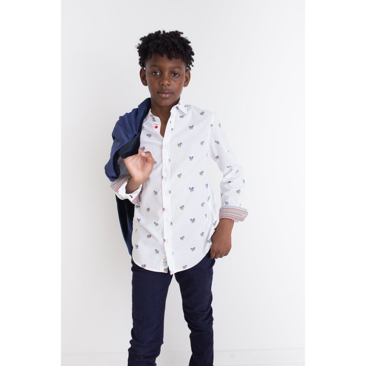 Paul Smith Jr Boys Dress Zebra Motif Shirt 192 5P12552 - NorthBoys