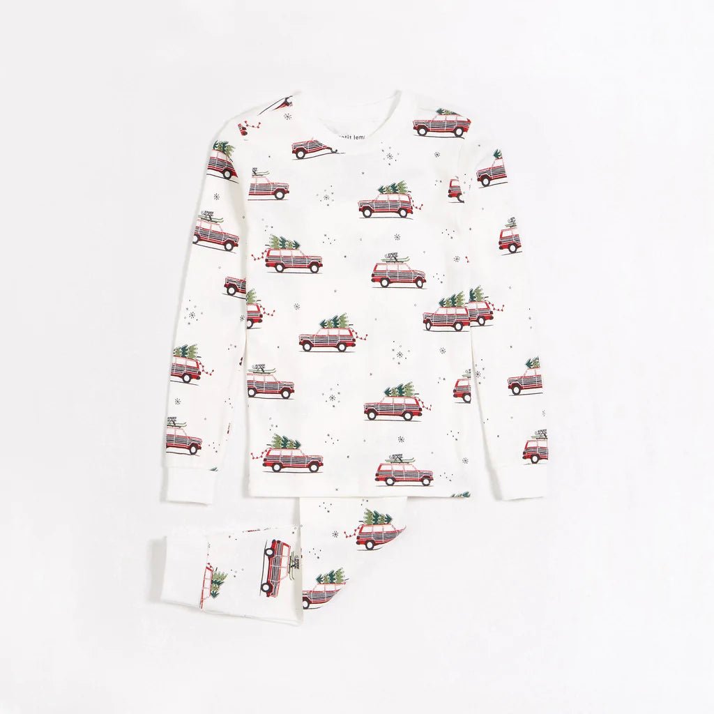 Petit Lem 2pc PJ Set w/Festive Print _Off - White 22HRS63424B - NorthBoys