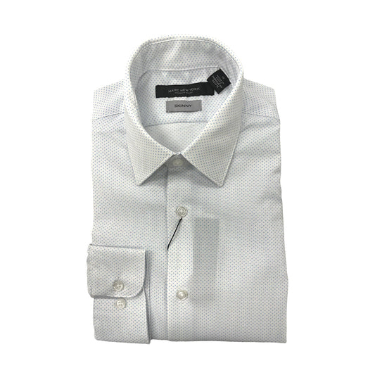 Marc New York Boys Skinny White/Blue Dot Dress Shirt MBS0021