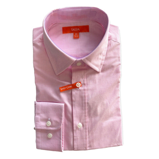 Tallia Boys Pink Solid Dress Shirt KZ0002