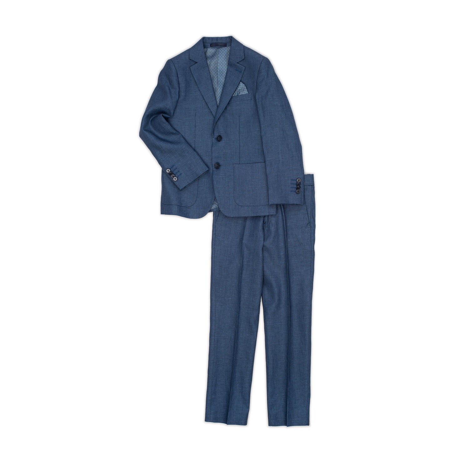 Isaac Mizrahi Boys Slim Denim Blue 2 Piece Suit ST2473