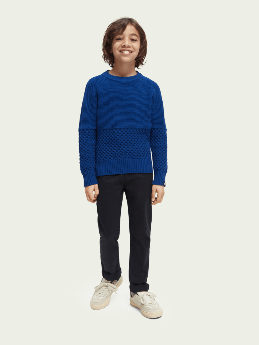 Scotch & Soda Boys Cable Knit Pullover _Blue 167733 - 4869 - NorthBoys