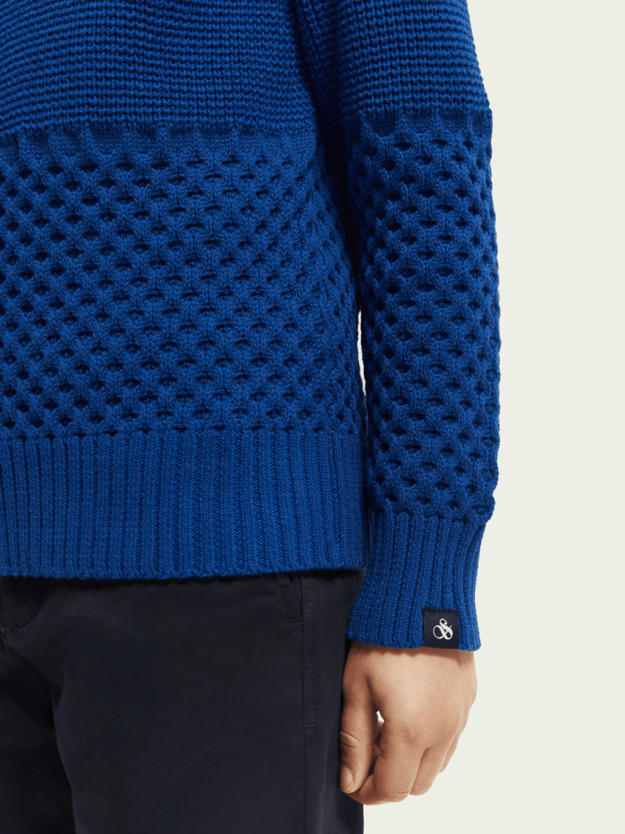 Scotch & Soda Boys Cable Knit Pullover _Blue 167733 - 4869 - NorthBoys