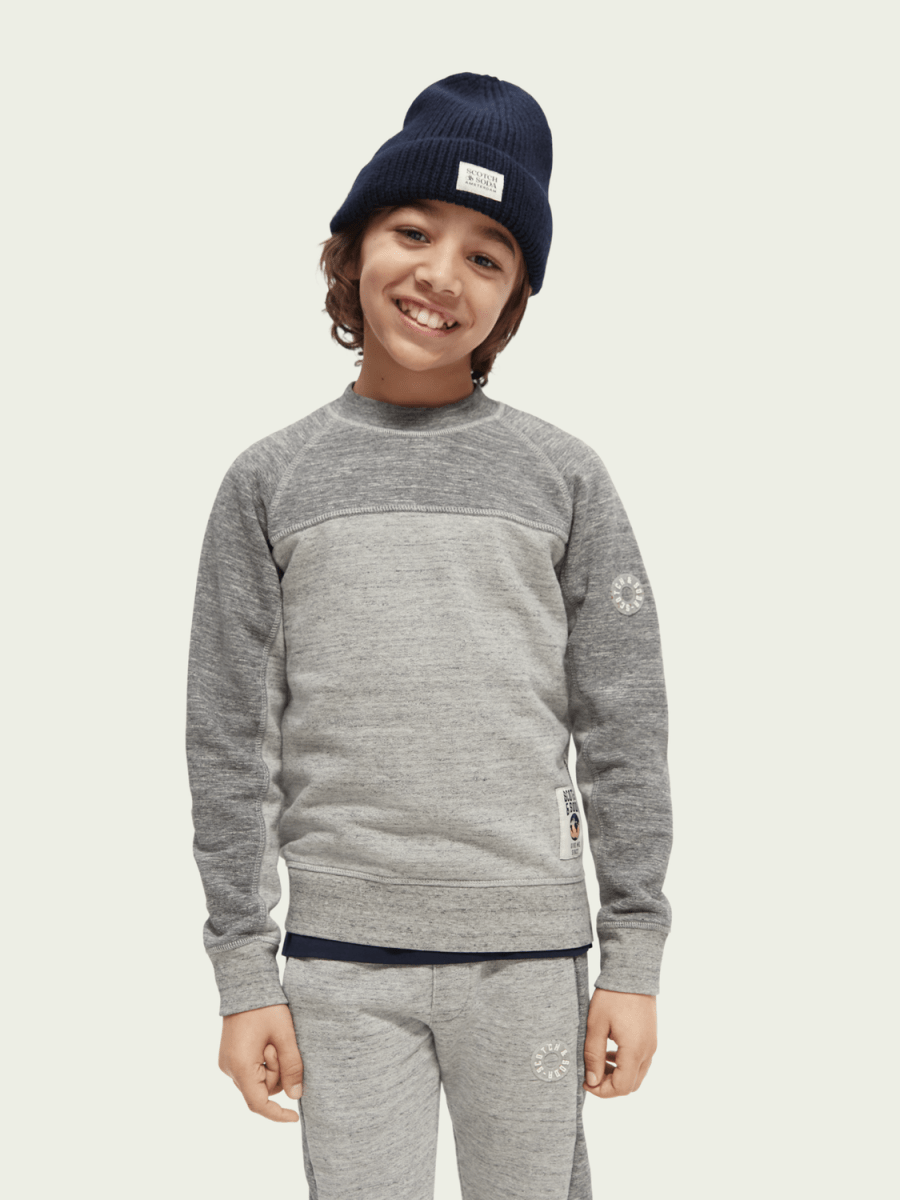 Scotch & Soda Boys Color Blocked Sweatshirt _Grey 167584 - 0606 - NorthBoys