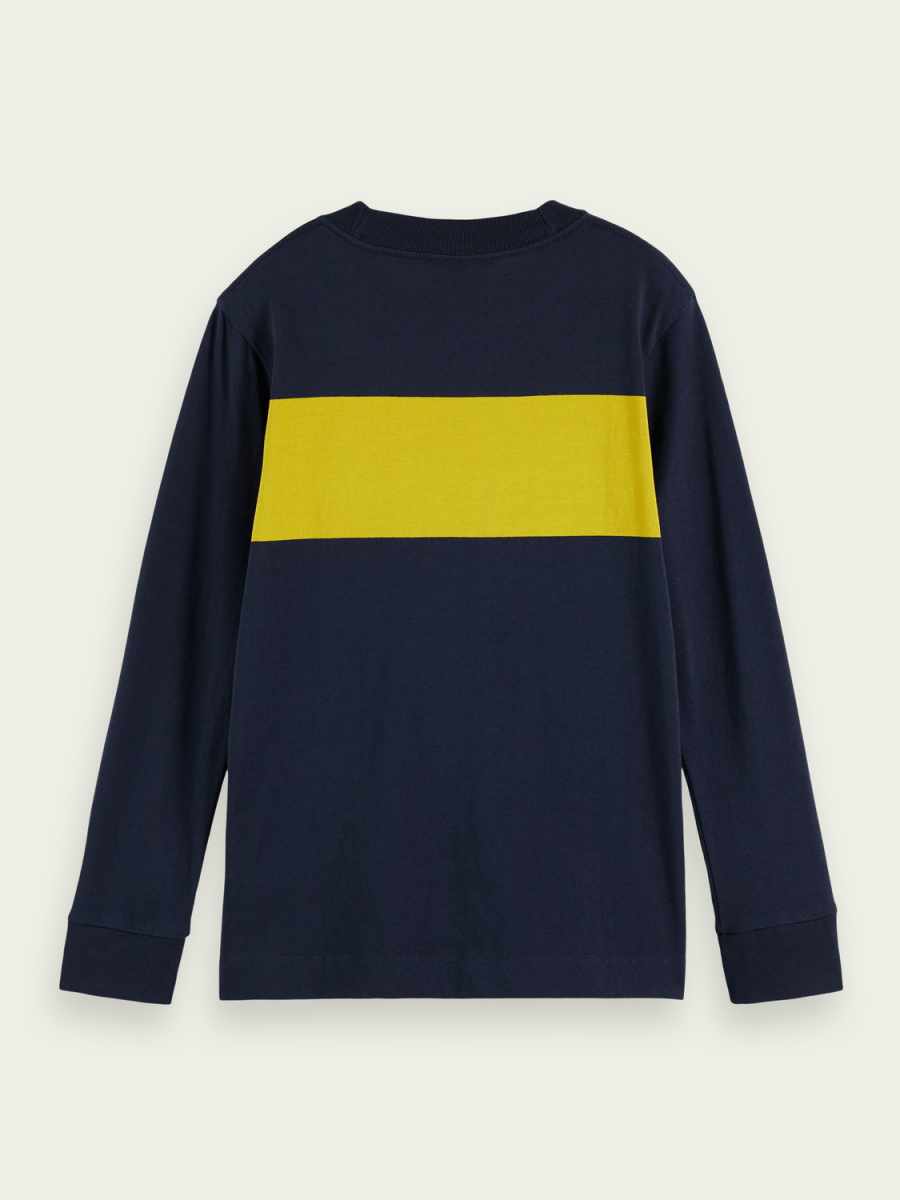 Scotch & Soda Boys L/S Shirt w/Yellow Stripe _Navy 171180 - 0002 - NorthBoys