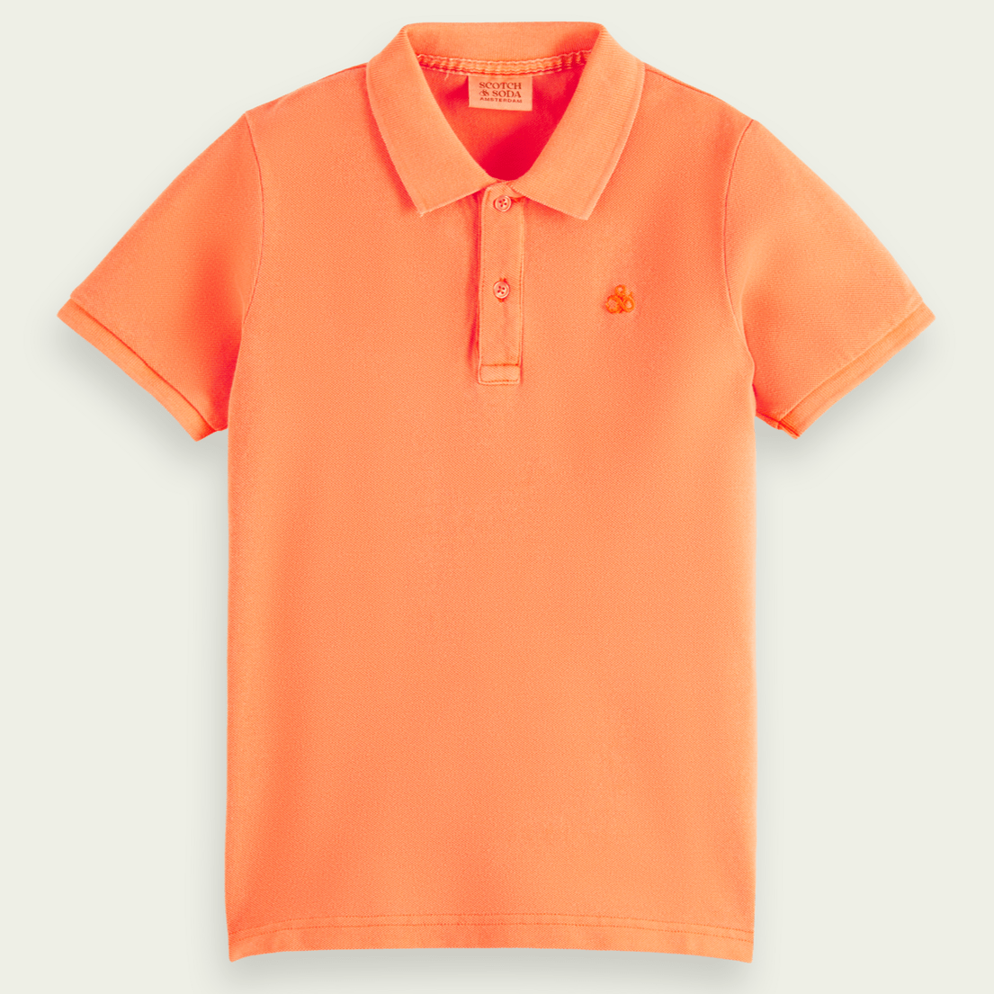 Scotch & Soda Boys Short Sleeve Pique Polo_ Peach 170570 - NorthBoys
