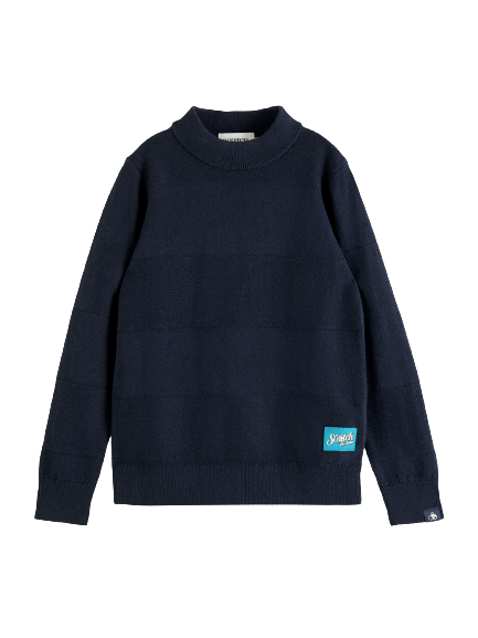 Scotch & Soda Boys Structured Pullover _Navy 171192 - 0002 - NorthBoys