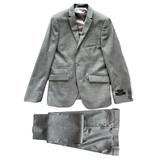 Marc New York Boys Skinny Grey Sharkskin Suit W0680