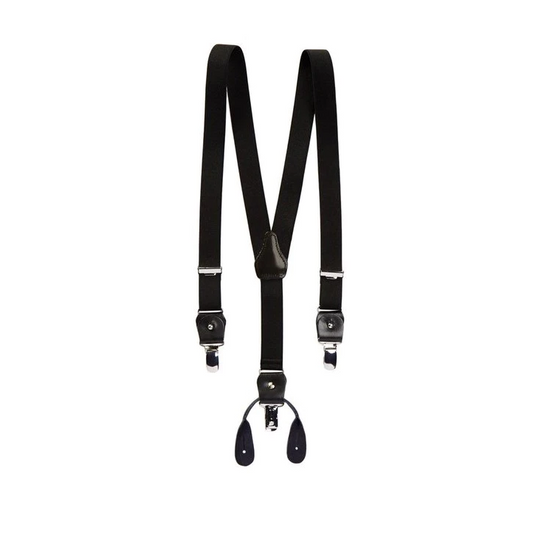 A.X.N.Y Boys Solid Black Suspenders SUSP1265