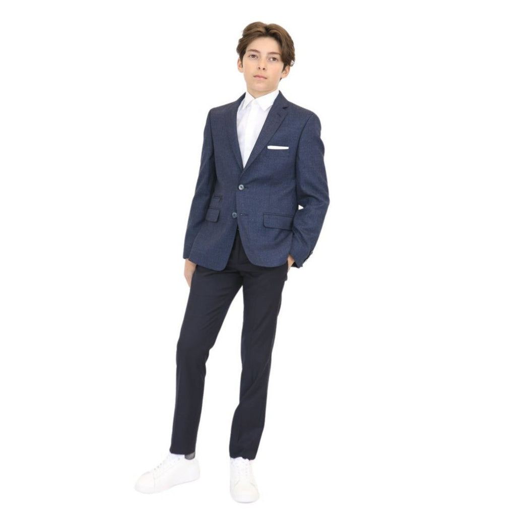 Tallia Boys Navy Birdseye Sports Jacket_SZ0061 - NorthBoys