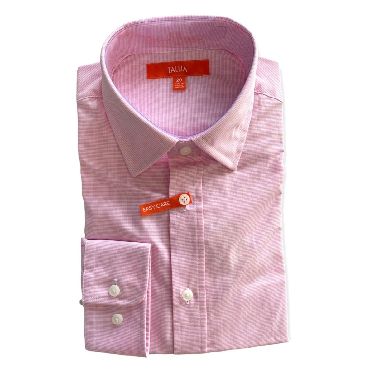 Tallia Boys Pink Solid Dress Shirt - NorthBoys