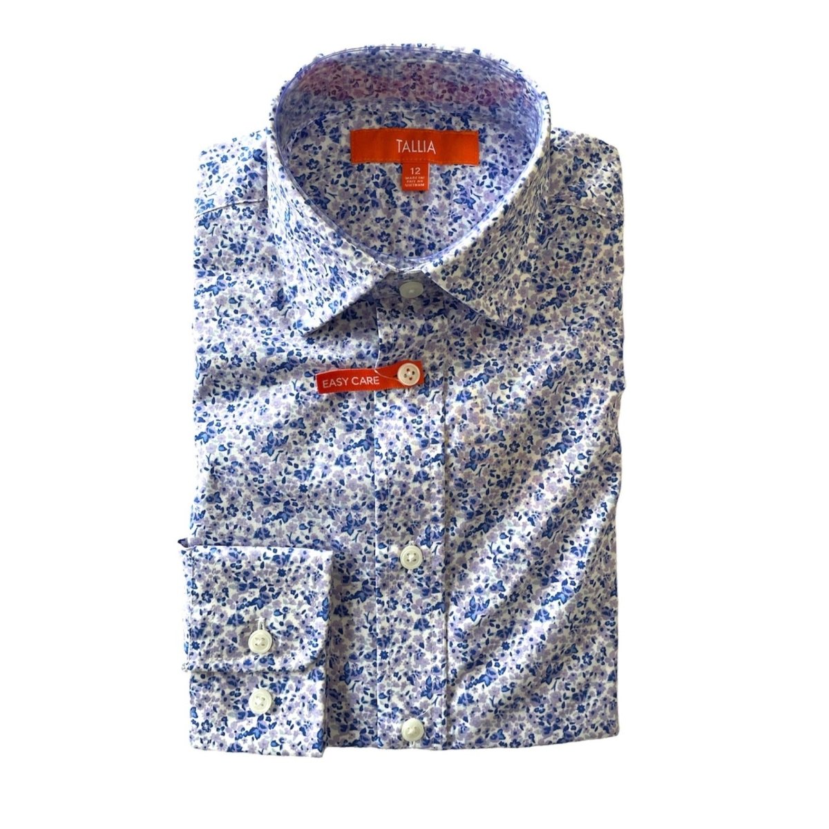 Tallia Boys Purple Floral Dress Shirt KZ0003 - NorthBoys