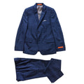 Tallia Boys Skinny Blue Plaid Wool Suit Z0065-NorthBoys