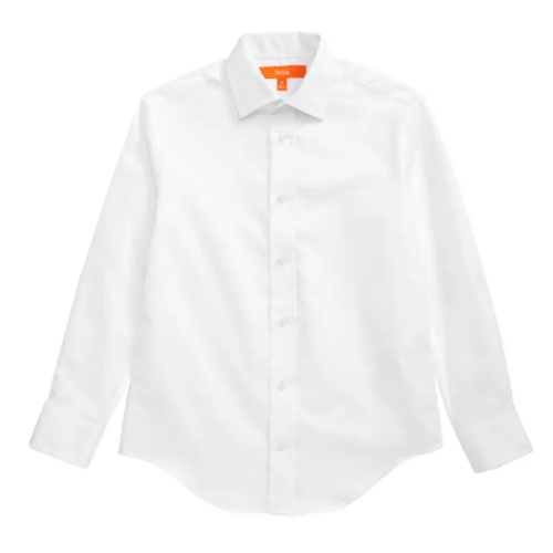 Tallia Boys Textured White Dress Shirt - NorthBoys