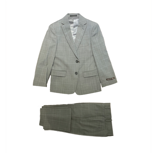 Michael Kors Boys Grey Blue Window Wool Suit BU0183
