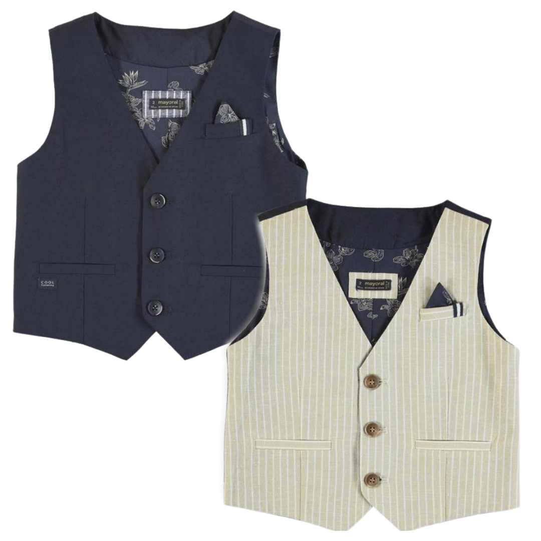 Mayoral Mini Boys Tailored Linen Vest