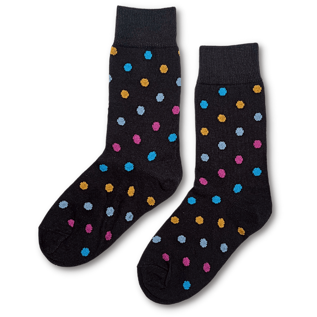 Vannucci Boys Polka Dot Black Socks _SS1221 - NorthBoys