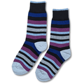 Vannucci Boys Striped Black/Blue Socks _SS1210 - NorthBoys