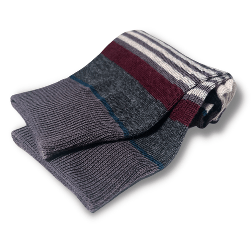 Vannucci Boys Striped Black/Grey Socks _SS1203 - NorthBoys