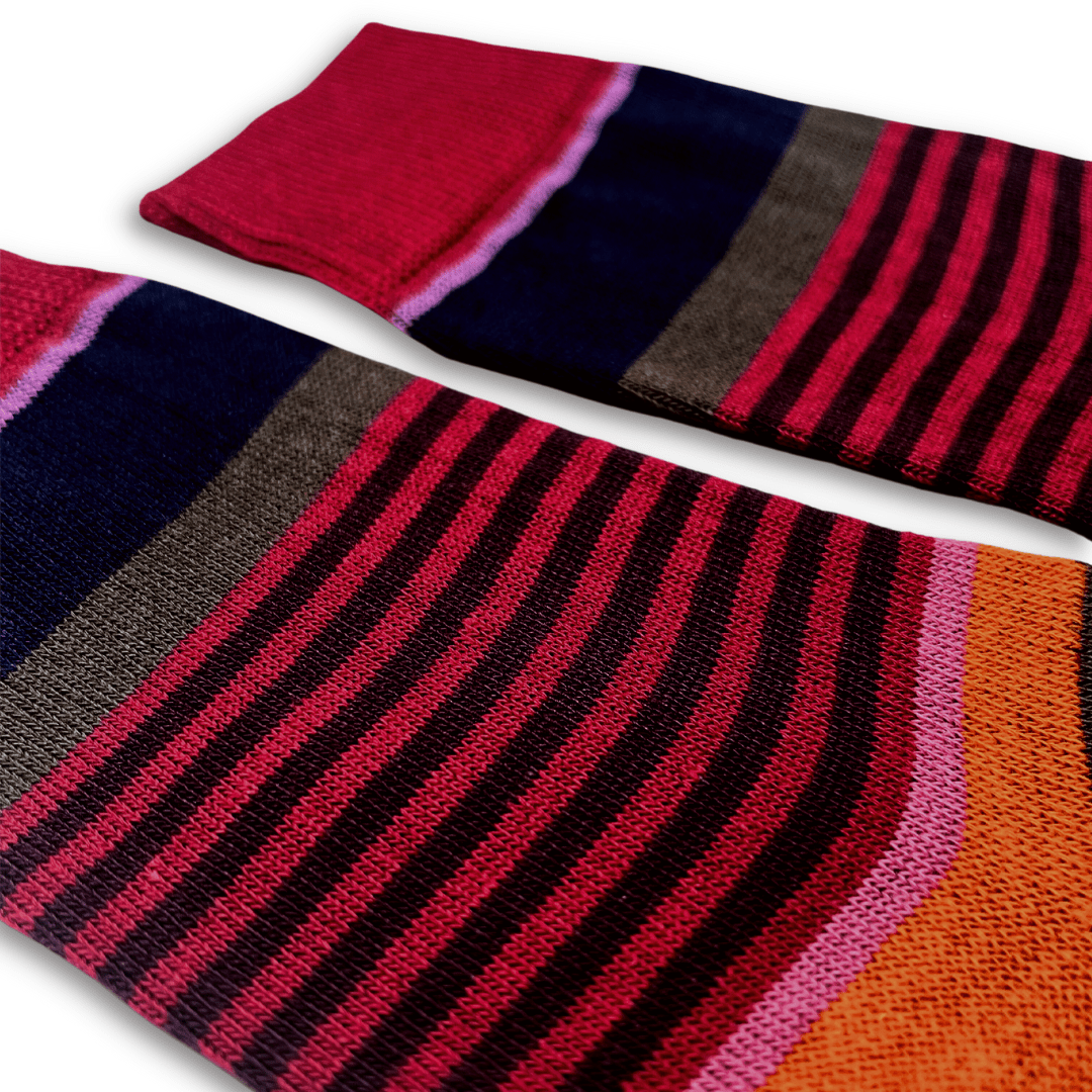 Vannucci Boys Striped Red/Blue Socks _SS1203 - NorthBoys