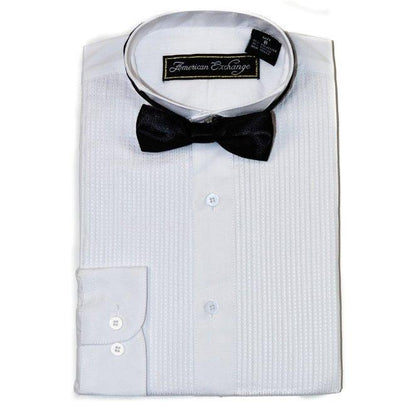 American Exchange Boys Tuxedo Shirt 056E01 Dress Shirts Isaac Mizrahi White 4 