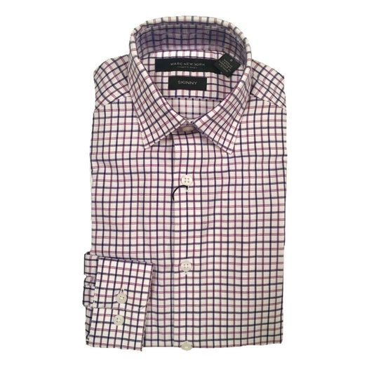 Marc New York Boys Skinny Check Pink/Blue Shirt S0055 Dress Shirts Marc New York 