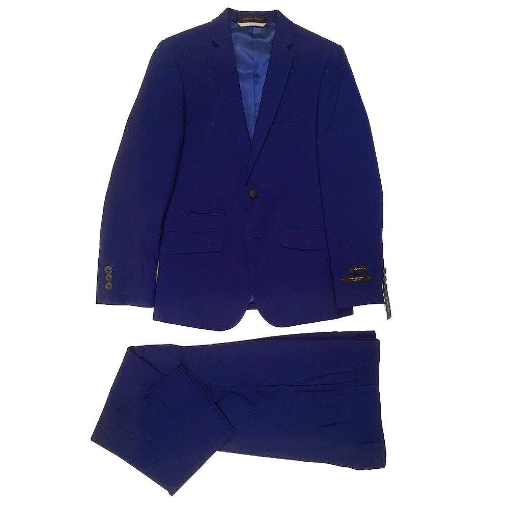 Marc New York Boys Skinny Plain Bright Blue Suit W0459 Suits (Boys) Marc New York 