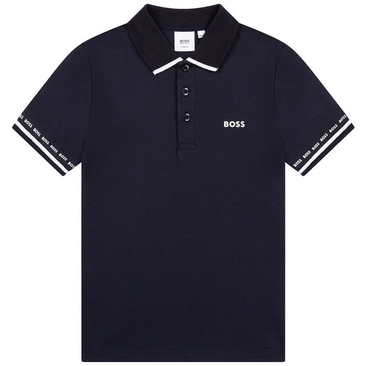 Hugo Boss Boys S/S Polo w/Logo_ Navy J25N53-849