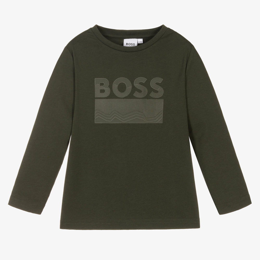 Hugo Boss Boys L/S Shirt w/Logo _Black J25M16-09B