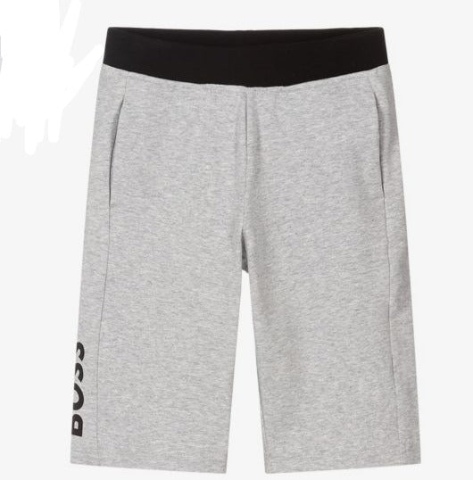 Hugo Boss Boys Sweat Shorts_ Grey J28095B-A32