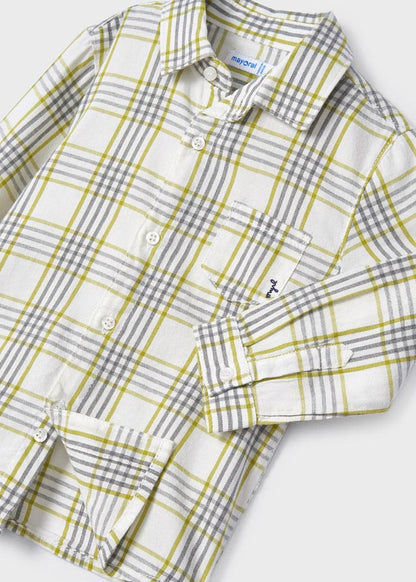 Mayoral Baby L/S Plaid Shirt _Yellow 2161-93