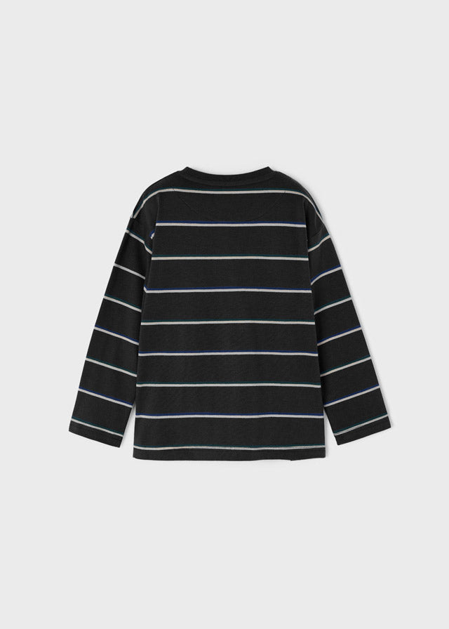 Mayoral Mini Striped Shirt _Navy 4017-64