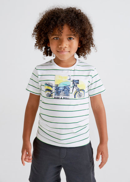 Mayoral Mini T-Shirt w/Stripes _White 3004-43