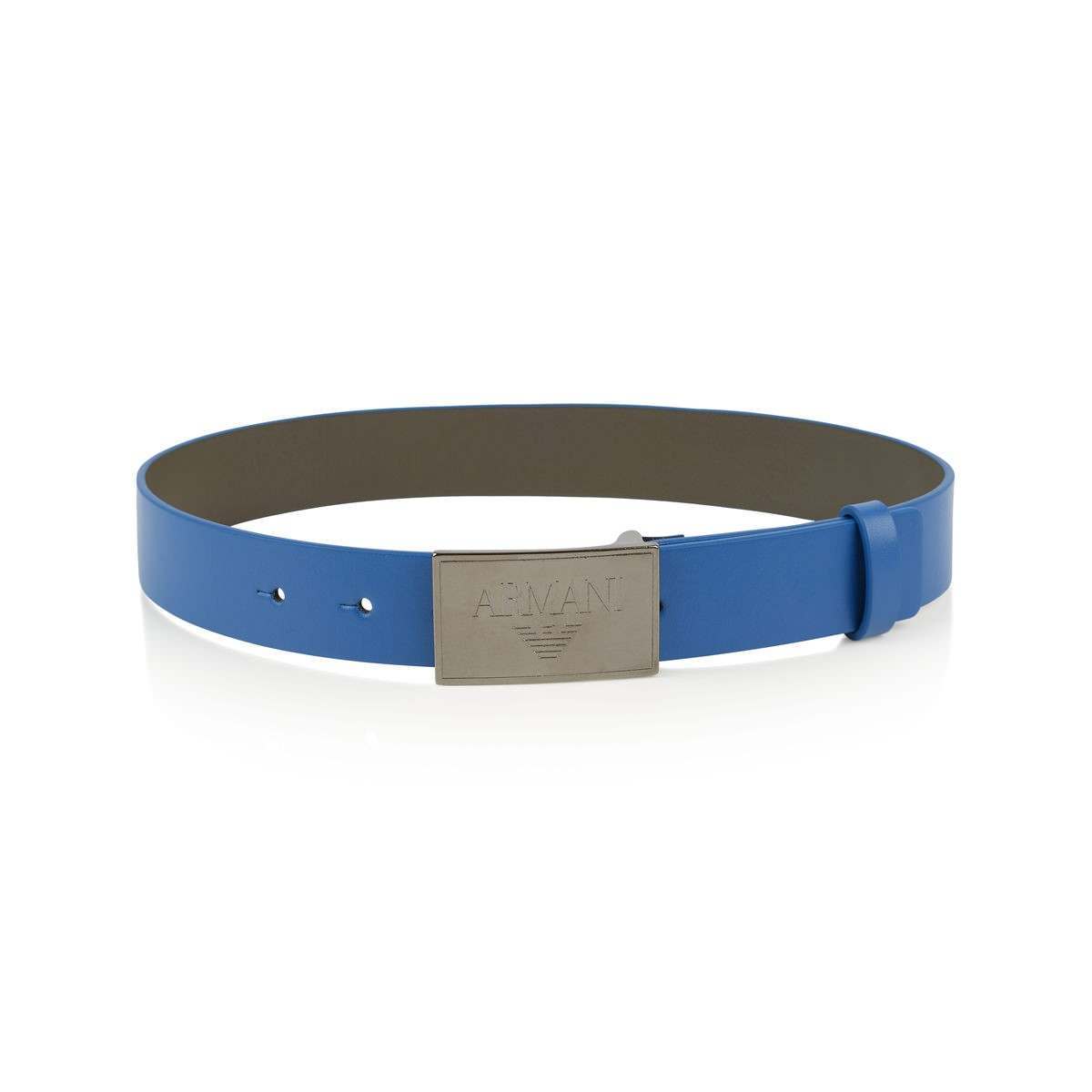 Emporio Armani Boys Blue Leather Plate Belt Belts Emporio Armani 