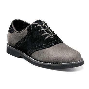 Florsheim Kid's Shoe Kennett Jr II Multi 16589 Footwear - Youth - Non Designer Florsheim 009 Black w/ Mocha Suede 1 