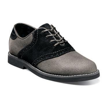 Florsheim Kid's Shoe Kennett Jr II Multi 16589 Footwear - Youth - Non Designer Florsheim 009 Black w/ Mocha Suede 4 