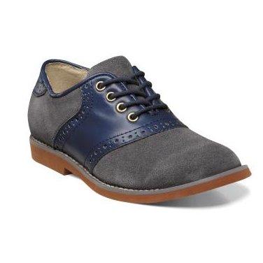 Florsheim Kid's Shoe Kennett Jr. Multi 16504 Footwear - Youth - Non Designer Florsheim Grey w/blue 1 
