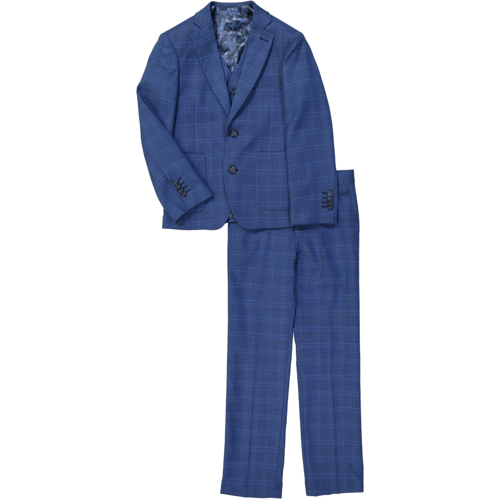 Geoffrey Beene 3 Piece Slim Fit Blue Suit ST8204 Suits (Boys) Geoffrey Beene 