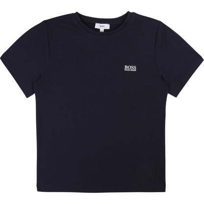 Hugo Boss Boys Basic Short Sleeve Crew Neck T-Shirt T-Shirts Hugo Boss Navy 14 