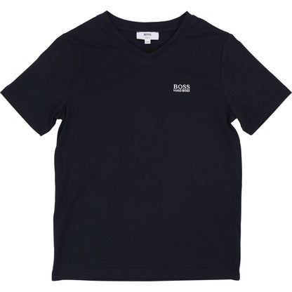 Hugo Boss Boys Basic Short Sleeves V Neck T-Shirt T-Shirts Hugo Boss Black 8 