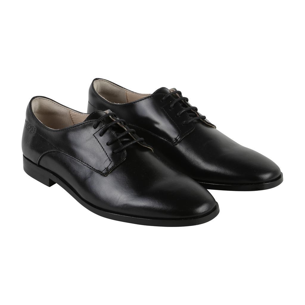 Hugo Boss Boys Black Leather Dress Shoes J29Z00 Footwear - Youth - Designer Hugo Boss 