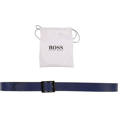 Hugo Boss Boys Black/Blue Reversible Belt Belts Hugo Boss 
